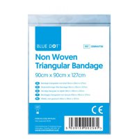 Blue Dot N/Woven Triangular Bandage - White 90x90x127cm
