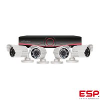 ESPFHDV4KBW1TB | 4CH HD 1TB DVR & Bullet Camera Kit White