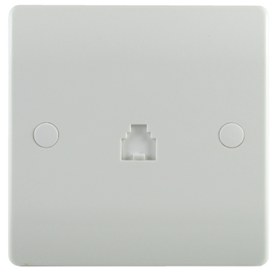 Sline RJ11 Telephone Point White SL453