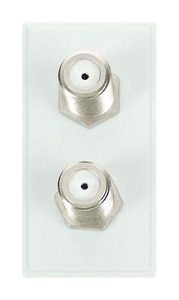 Click New Media Twin Satellite Socket White MM406WH