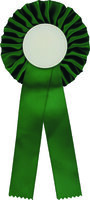 25cm Rosette with 50mm Recess (Green)