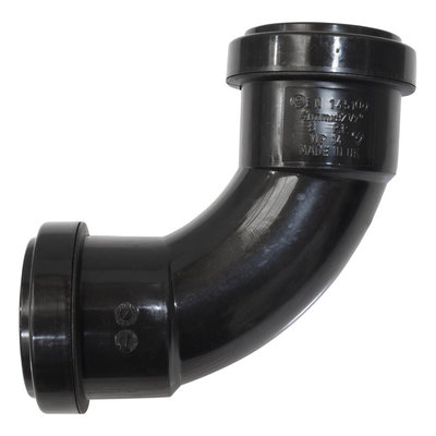Polypipe 40mm WP14 92.5 Degree Black Swept Bend