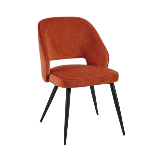 Sutton Burnt Orange Velvet Dining Chair