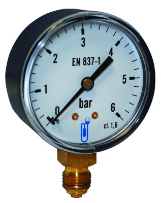 Manometer Ø63 0/25bar 1/4 radiaal