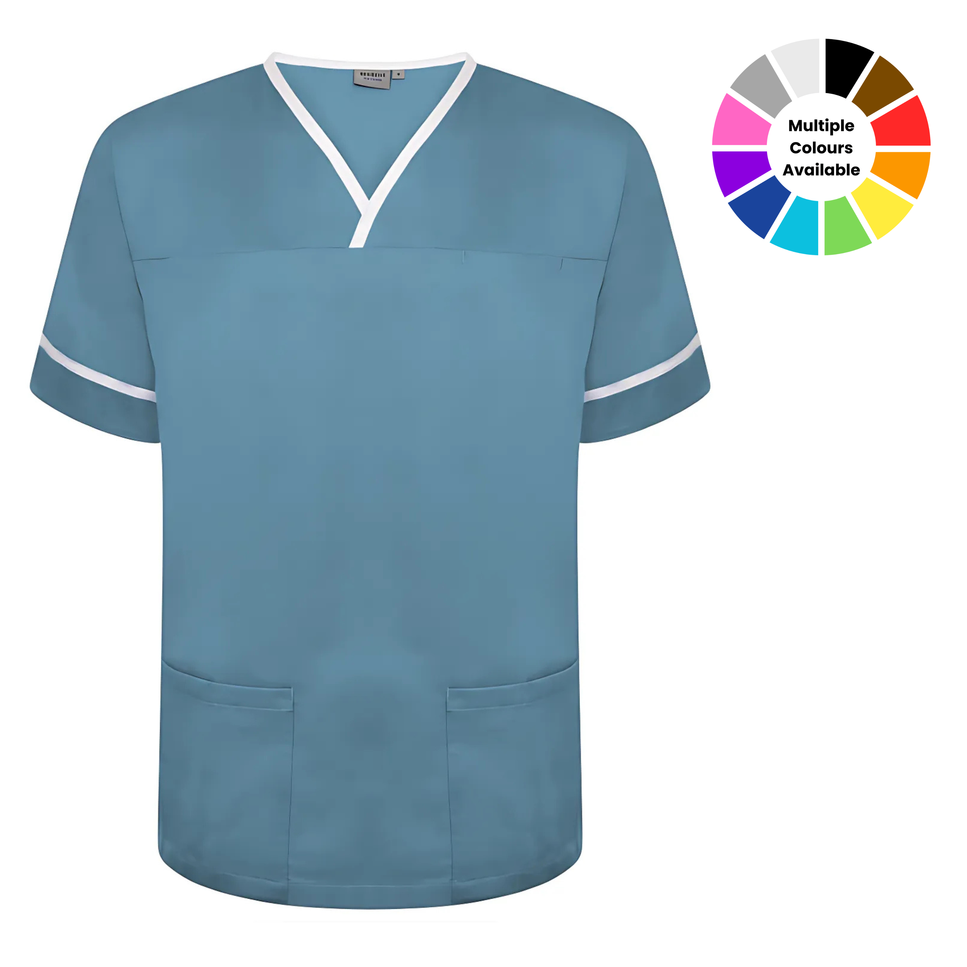 Contrast Trim Smart Scrub Top