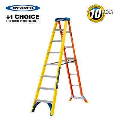 Werner AdjustaStep PRO Fibreglass Stepladder 8 Tread 75075