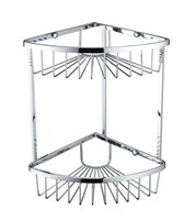 Bristan Two Tier Corner Fixed Wire Basket COMP BASK06 C