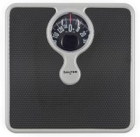 SALTER MECHANICAL BATHROOM SCALE MAGNIFYING LENS BLACK