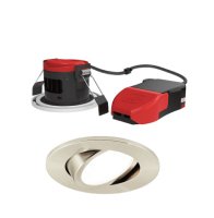 PRISM PRO LED FIRE RATED CCT GIMBAL SATIN CHROME