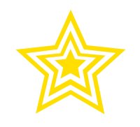 Merit Stampers - Gold Star x 3