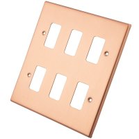 Copper 6 Gang Grid Plate 6102-354