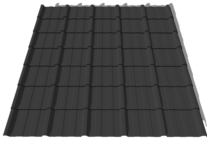 tile effect box profile sheet 3 6mtr x 1mtr slate grey goodwins profile sheet
