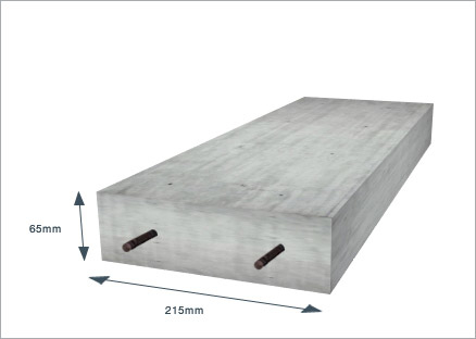 Concrete Lintel 215 x 65mm x 2290mm (9x3" x 7ft 6inch) - Goodwins