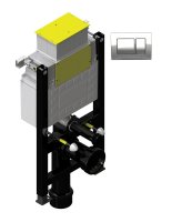 SMALL FASTFIX FRAME LOW FOR WALL HUNG WC-RECTANGULAR-CHROME