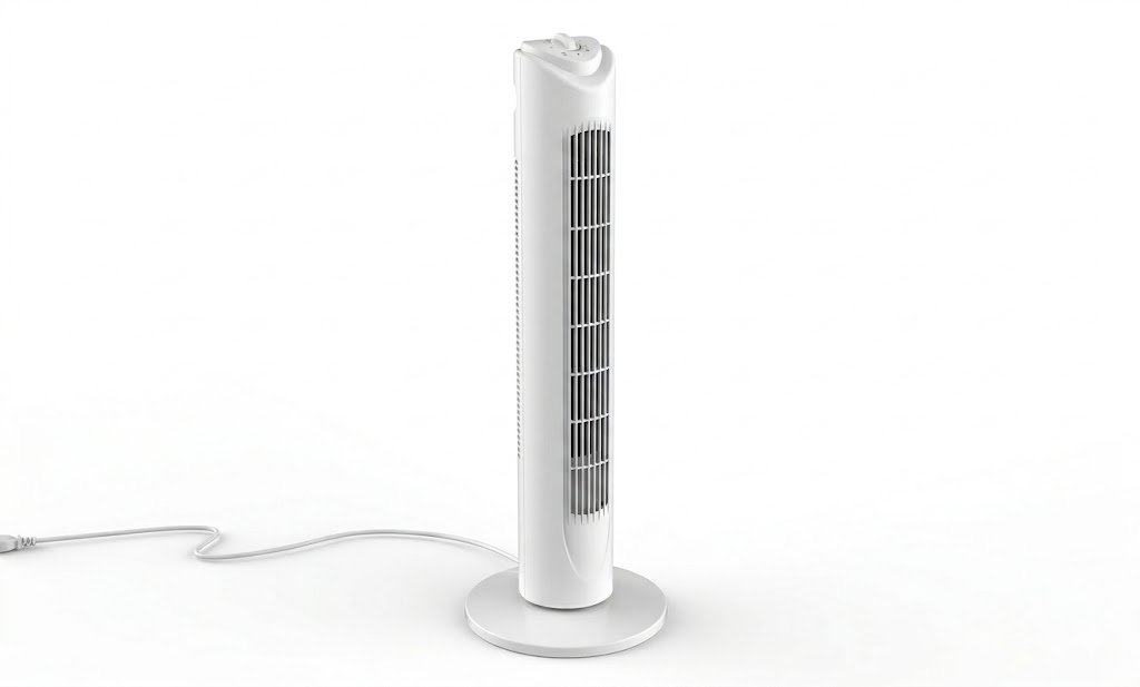 Sunbeam 29" Oscillating White Tower Fan