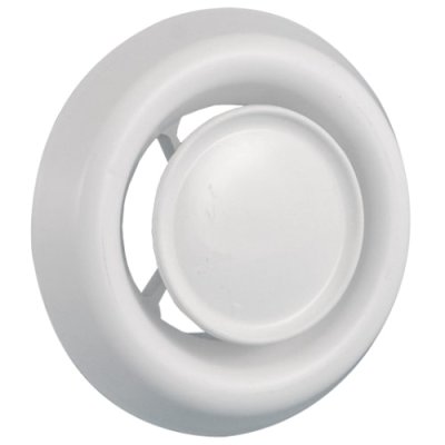 Afzuigmond met klem PVC wit &Oslash;100-125