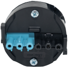 Metway Black Besa Box Plate 6 Pole Black/Blue 166 Socket