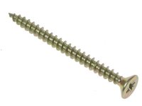 Chipboard Screws Countersunk Pozi 4mm x 40mm Zinc Yellow