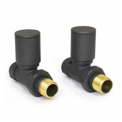 Anthracite Straight Radiator Valves