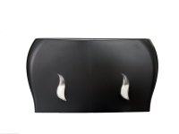Matte Black Twin Toilet Roll Dispenser 