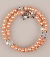 Rosary Bracelet - Peach   (63754)