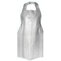 white aprons worn by nursing home staff to prevent uniforms from being soiled.