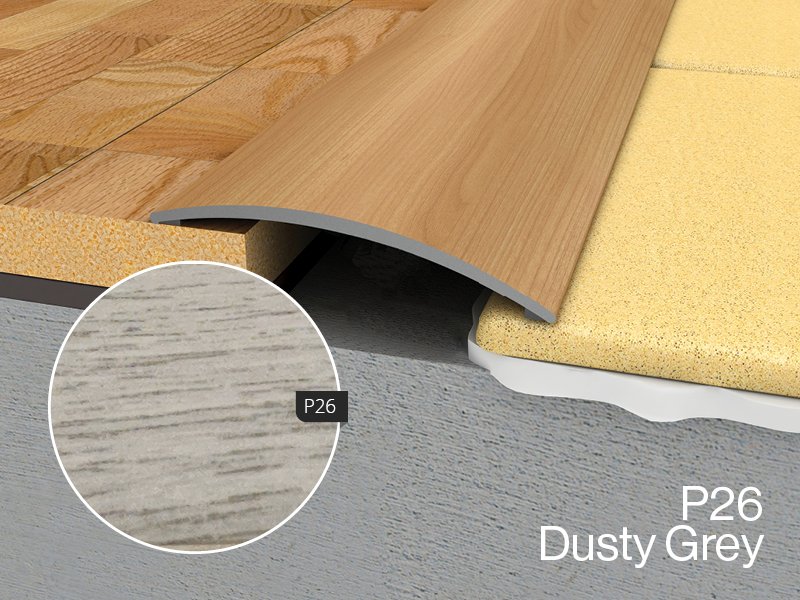 WRG2 1800mm Reducer Adhesive Profile P26 Dusty Grey