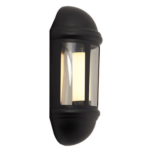 Ansell Latina LED Half Lantern Black