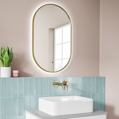 Finn Brushed Brass Mirror 1