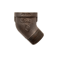 1" 45 Deg. Street Elbow, Black Pipe