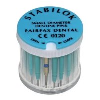 Fairfax Stabilok Stainless Steel Pins Small Pack - 20pk Blue - DMI Ireland's Leading Dental Supplier - Next Day Delivery