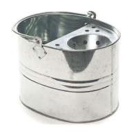 13L Round Tower Galvanised Mop Bucket