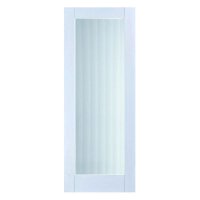 Ionic 1 Pane Glass Reeded White Primed