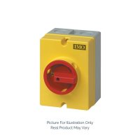 IMO PE69-4040 Enclosed Isolator 4P 40A, IP66, Red/Yellow