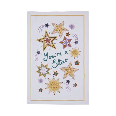 You're a Star Cotton Tea Towel in Multicolour