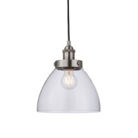 Hansen 1 Light Brushed Silver Pendant