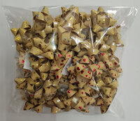 50mm STICK ON BOW PAPER HEARTS ECO FRIENDLY  (30)