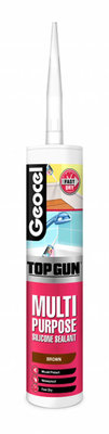 Geocel Top Gun Multi Purpose Silicone Sealant C3 Brown 6001097/C23