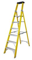 PTLD2206FGH PROTOOL FIBREGLASS 6 STEP PLATFORM LADDER EN131 MAX LOAD 150KG
