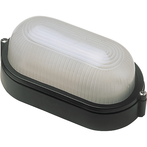 Ovia Barra Oval Bulkhead Black IP54