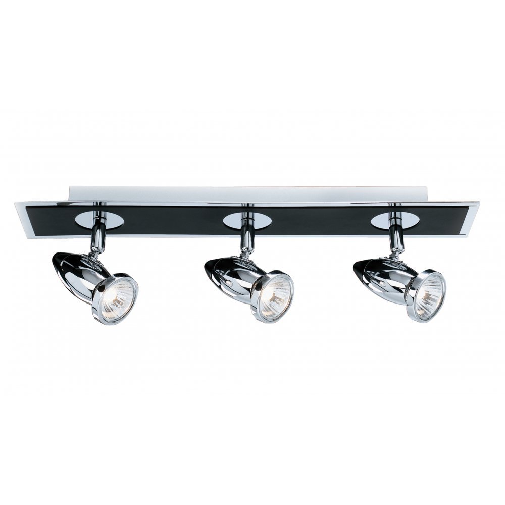 Searchlight Comet Black Chrome 3 Spotlight