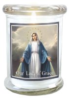 LED Glass Candle Holder/Miraculous   (87887)