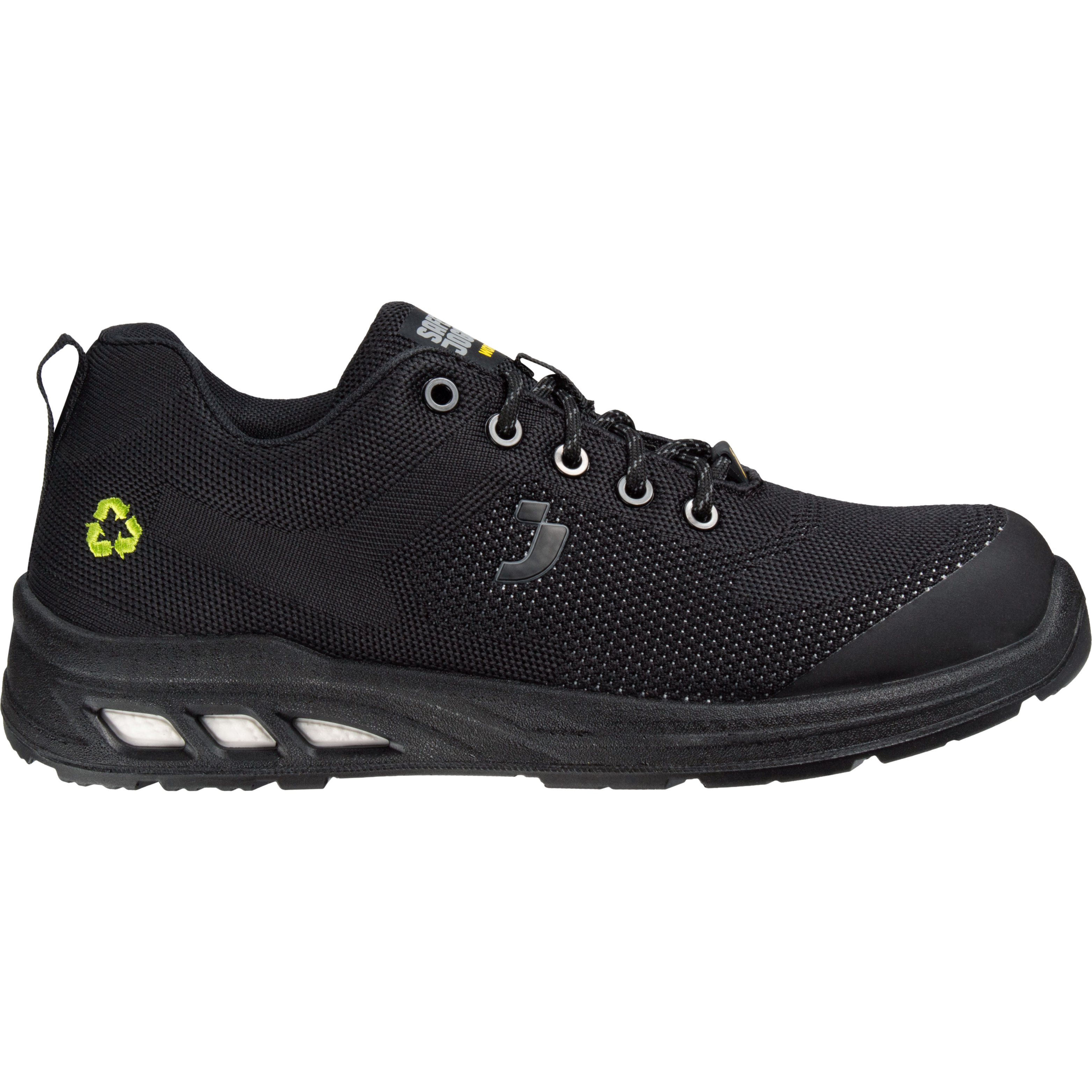 Safety Jogger Ecofitz S1P Low Safety Trainer Shoe, Black