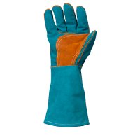 Aqua/Gold Welders Glove