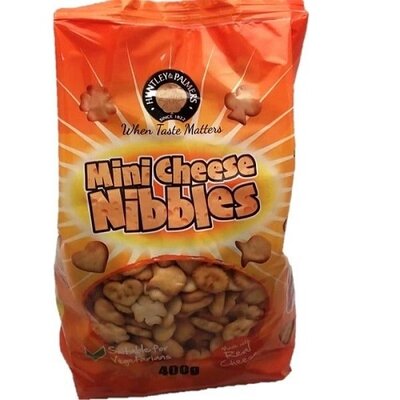 H & P MINI CHEESE NIBBLES 400G