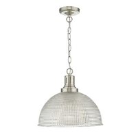 Hodges 1 Light, Glass Satin Nickel/ Clear | LV1802.0072