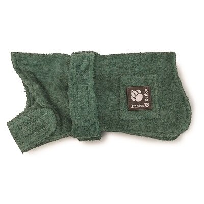 Danish Design Towelling Dog Robe Green 70cm