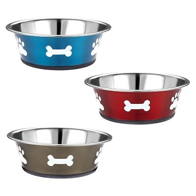Classic Posh Paws S Steel Non-Slip Dish 6 x 2500ml