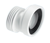 McAlpine 97-107mm Inlet x 110mm Outlet with 20mm Offset Rigid WC Connector WC-CON4