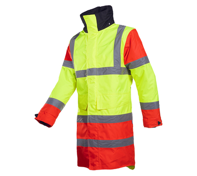 SIOEN 428A Thoras Hi Visibility School Traffic Warden Jacket (Red/Yellow/Black)